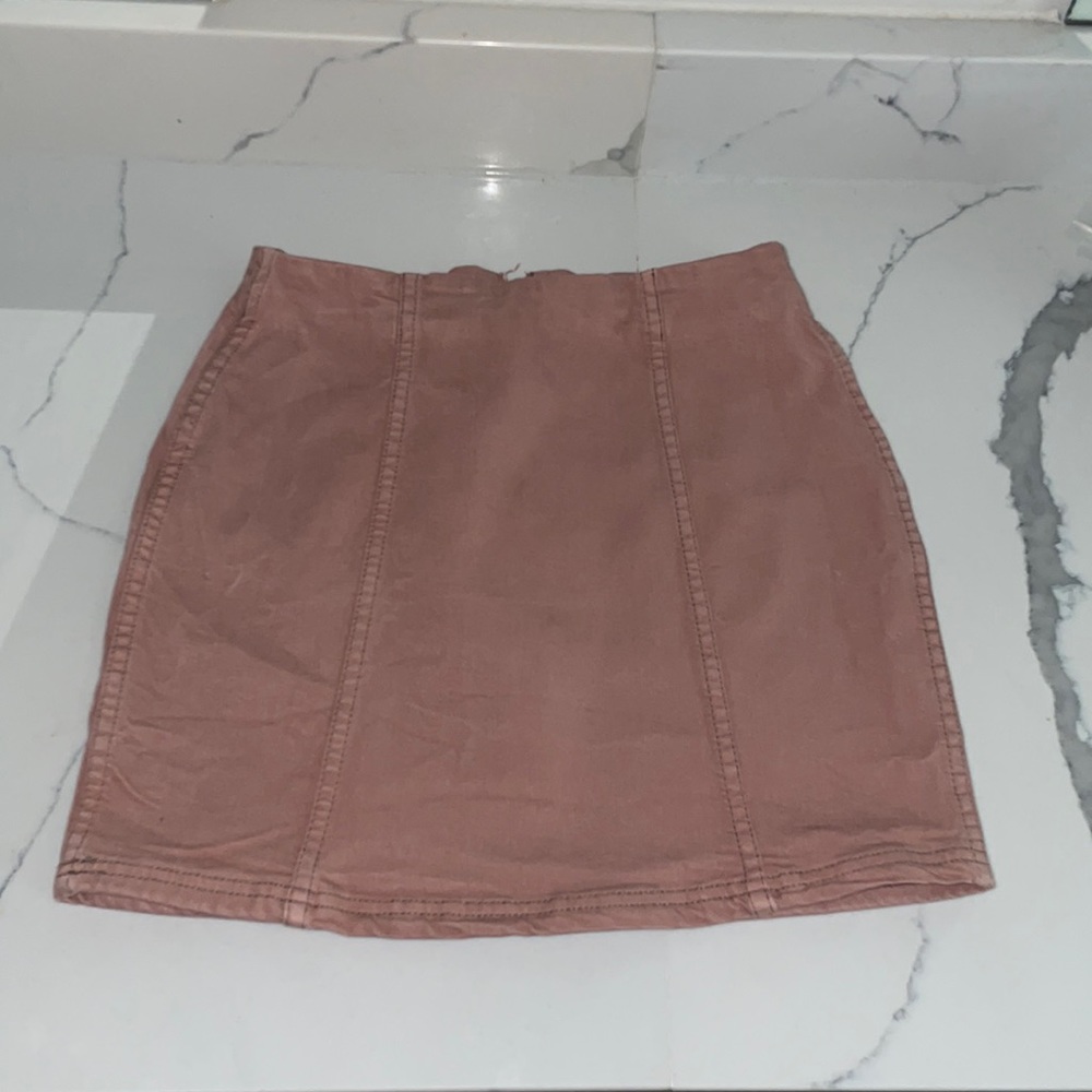 Pink mini skirt